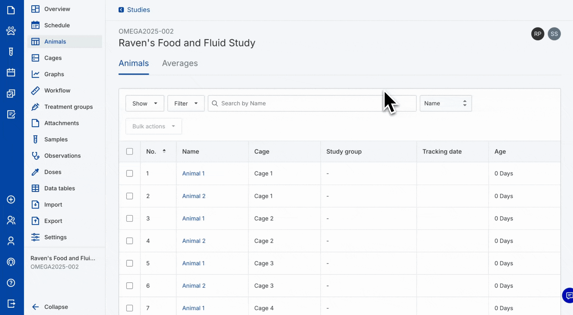Edit animal details from the animals section.gif