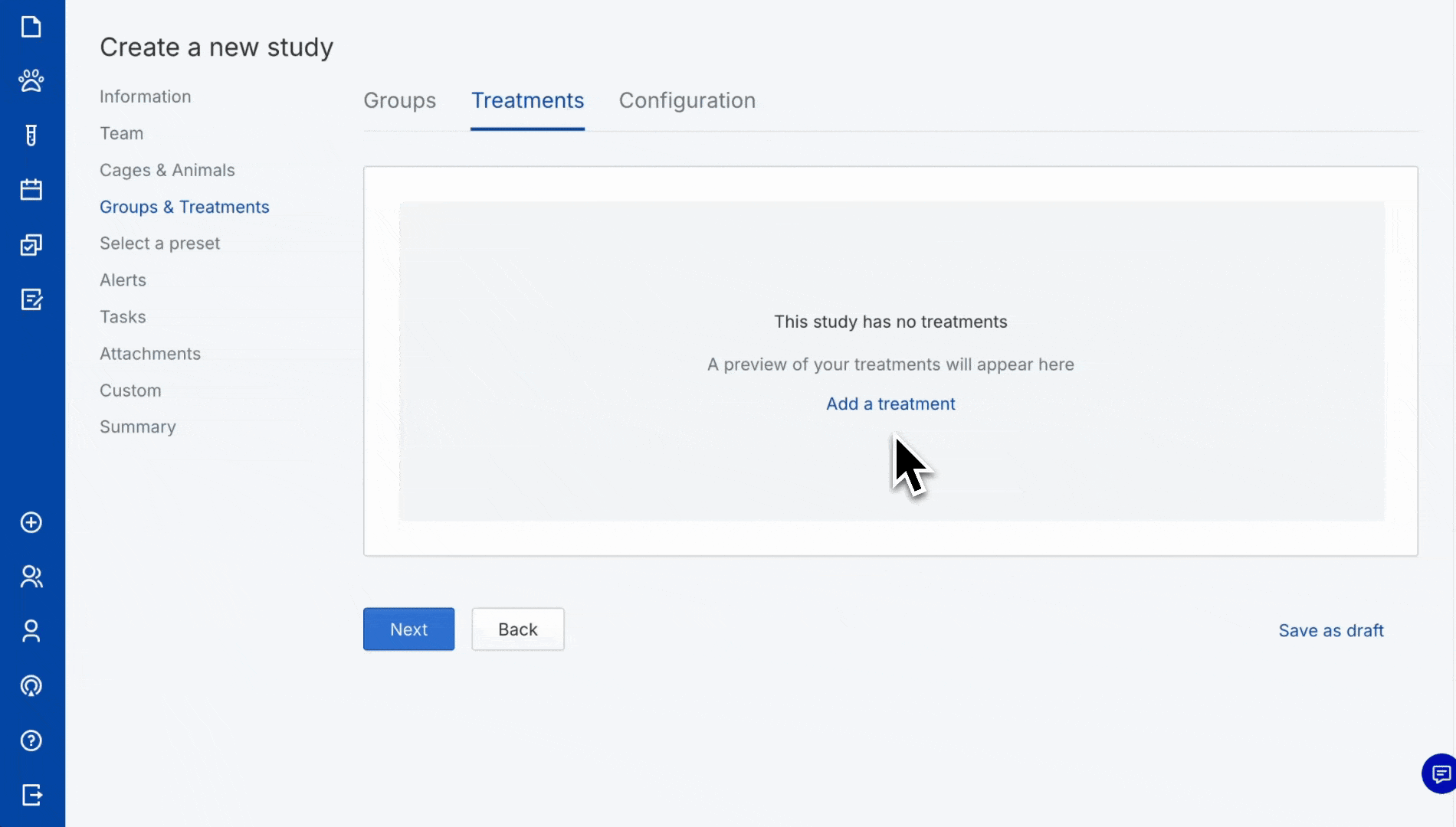 create a study - create a treatment.gif